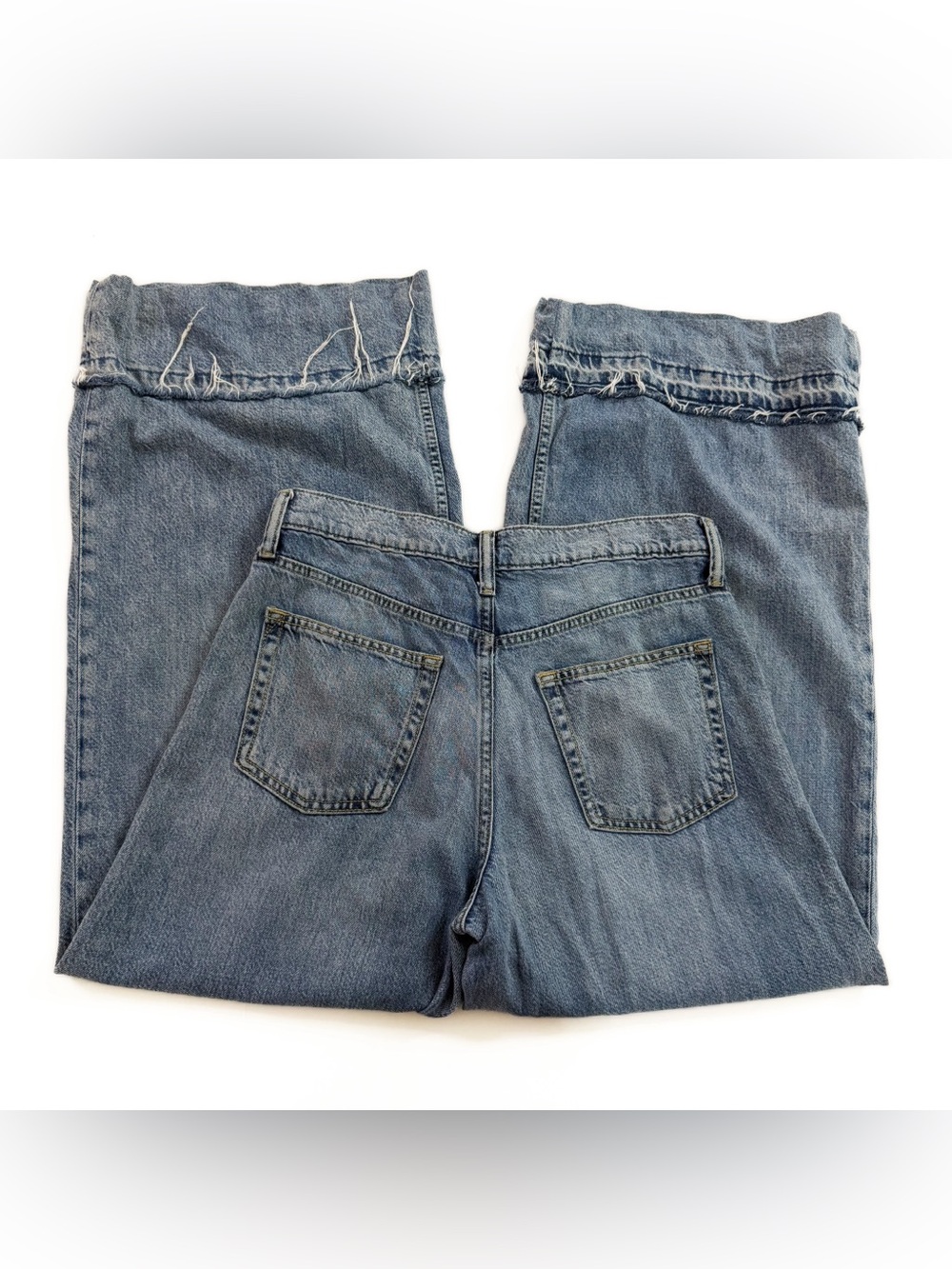 Gap Jeans Womens 28 6 Regular Baggy Mid Rise Raw Hem - Picture 9 of 10